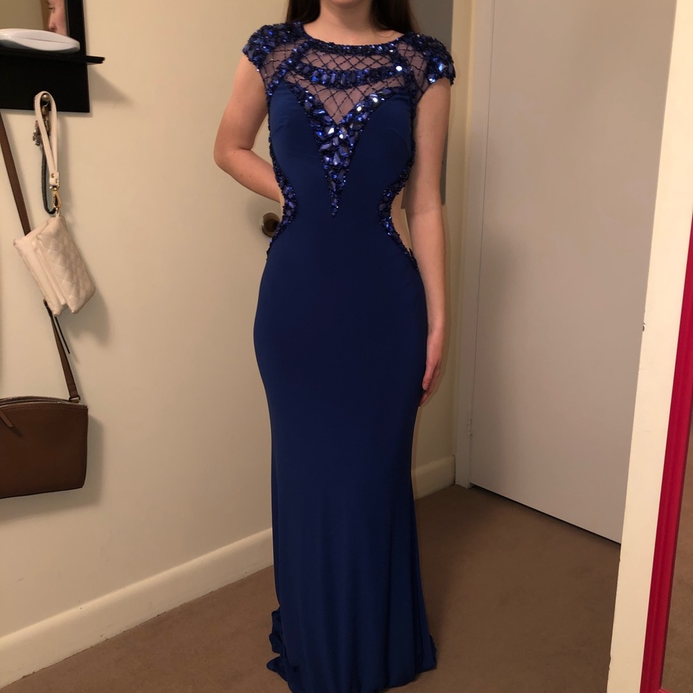 Royal Blue Sherri Hill Prom Dress